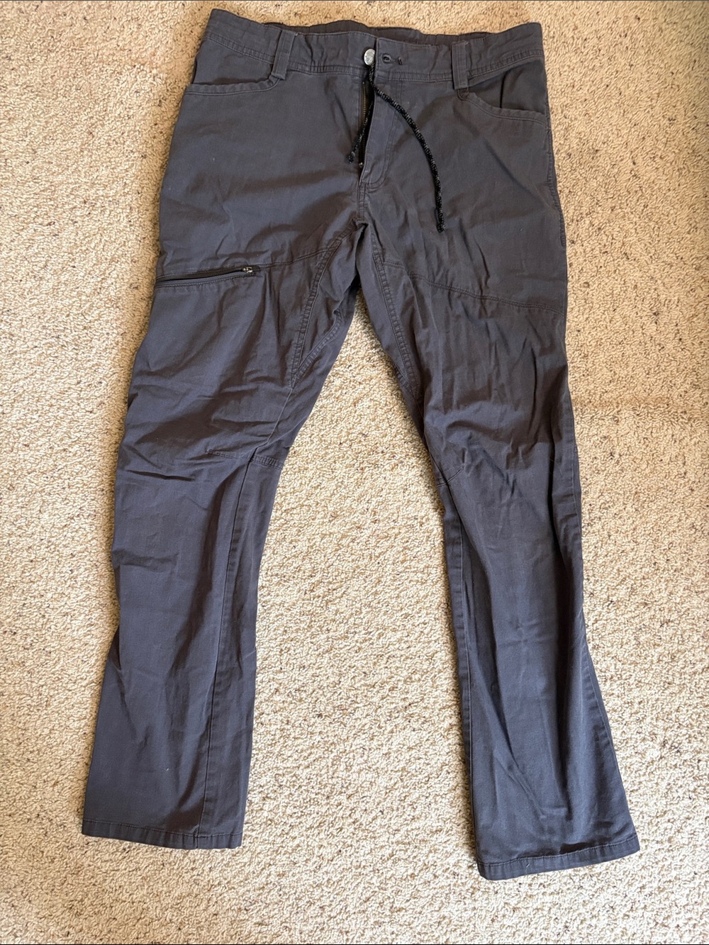 Outdoor Research Men's Dark Gray Cargo Pants with Drawstring
